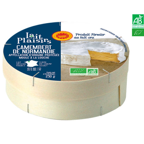 Camembert de Normandie Fermier Bio 250g AOP Lait Plaisirs
