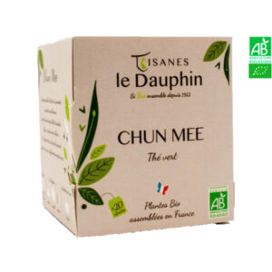 Thé Vert Bio Chun Mee 20 dosettes Tisanes Le Dauphin