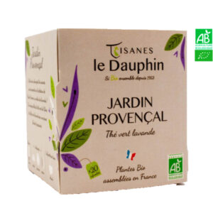Thé Vert Bio Jardin Provençal 100 dosettes Tisanes Le Dauphin