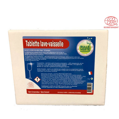 Pastille/Tablette Lave-Vaisselle Naturelle Bulle Verte