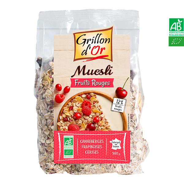 Muesli Fruits Rouges 500gr Grillon d'Or Achat Muesli Fruits Rouges