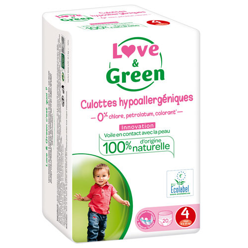 Culottes Hypoallergénique d’Apprentissage Taille 4 7 à 14kg Love&Green