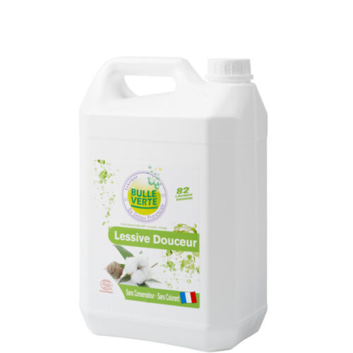 Lessive Liquide Douceur Écologique 5L pour Linge et Textile Bulle Verte