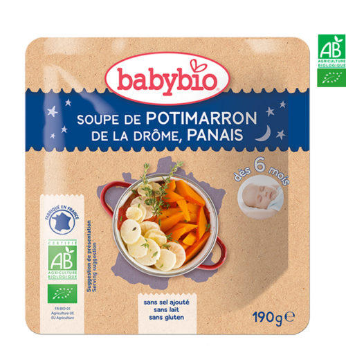Soupe de Potimarron de la Drôme, Panais 190g Babybio