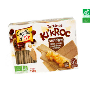 Tartines Ki’Kroc Châtaigne Sans Gluten 150gr Grillon d’Or Tartines Ki'Kroc Châtaigne Sans Gluten 150gr Grillon d'Or