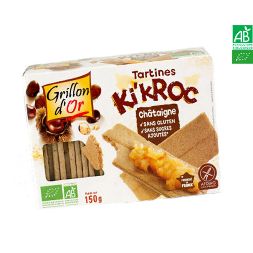 Tartines Ki'Kroc Châtaigne Sans Gluten 150gr Grillon d'Or