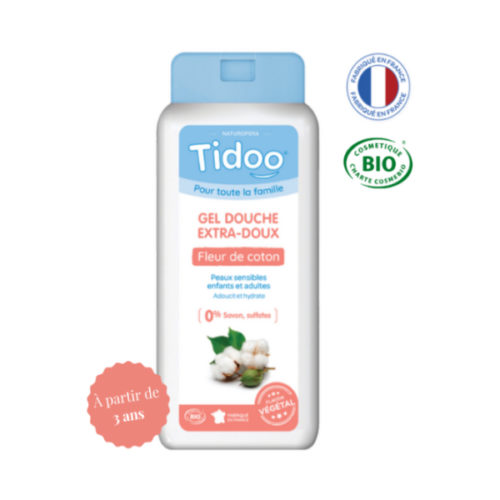 Gel douche extra-doux Fleur de Coton Bio 750mL Tidoo