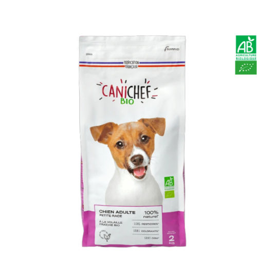 Croquettes pour chien BIO - Petite Race 2kg Canichef et Felichef