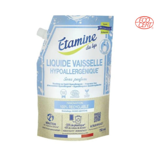 Doypack Liquide Vaisselle Hypoallergénique 750ml Etamine du Lys
