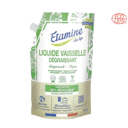 Doypack Liquide Vaisselle Thym Bergamote 750ml Etamine du Lys