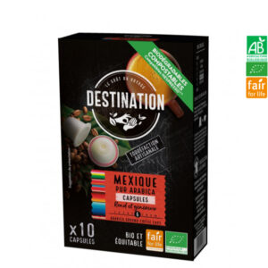 Café Capsules Mexique Pur Arabica 10*5.5g Destination Café Capsules Mexique Pur Arabica 10*5.5g Destination