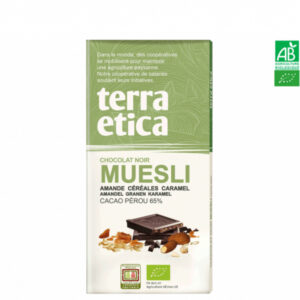 Chocolat Noir Muesli Bio 65% Terra Etica (Cacao du Pérou)