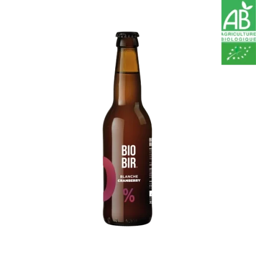 Biodir Bière 0% alcool blanche cranberry 12x33cl